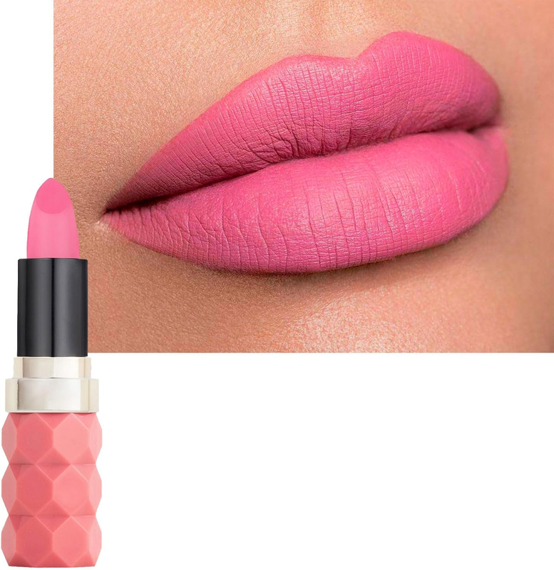 Light Pink Matte Lip Stick, Bright Pink Lipstick for Women, Long Lasting, Hot Color Smooth Full-Coverage Moisturizing Lipsticks, Waterproof Non-Sticky Tinted Lip Balm for Girls & Lady