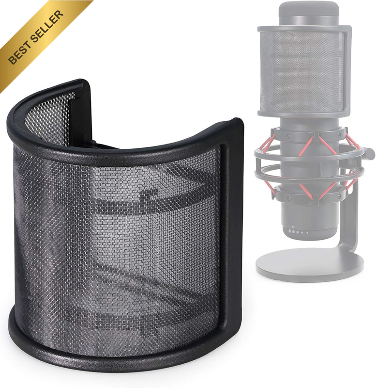 Quadcast Pop Filter - Microphone Windscreen Cover Compatible with Hyperx Quadcas