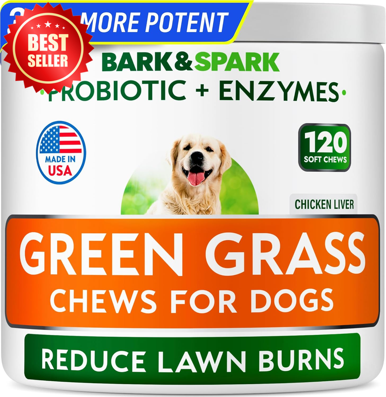 Grass Green Dog Chews Urine Neutralizer Probiotics Enzymes Lawn Gut Health US