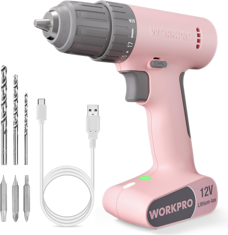 Driver Set, 12v Electric Power Drill Tool Kit With 6