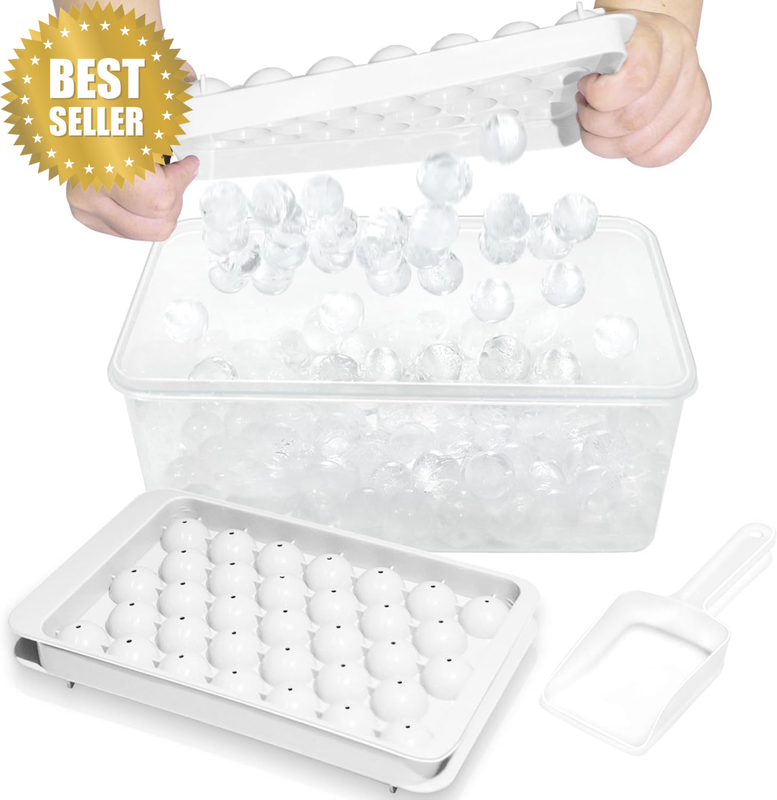 Ice Cube Tray for Freezer with Lid & Bin, 1