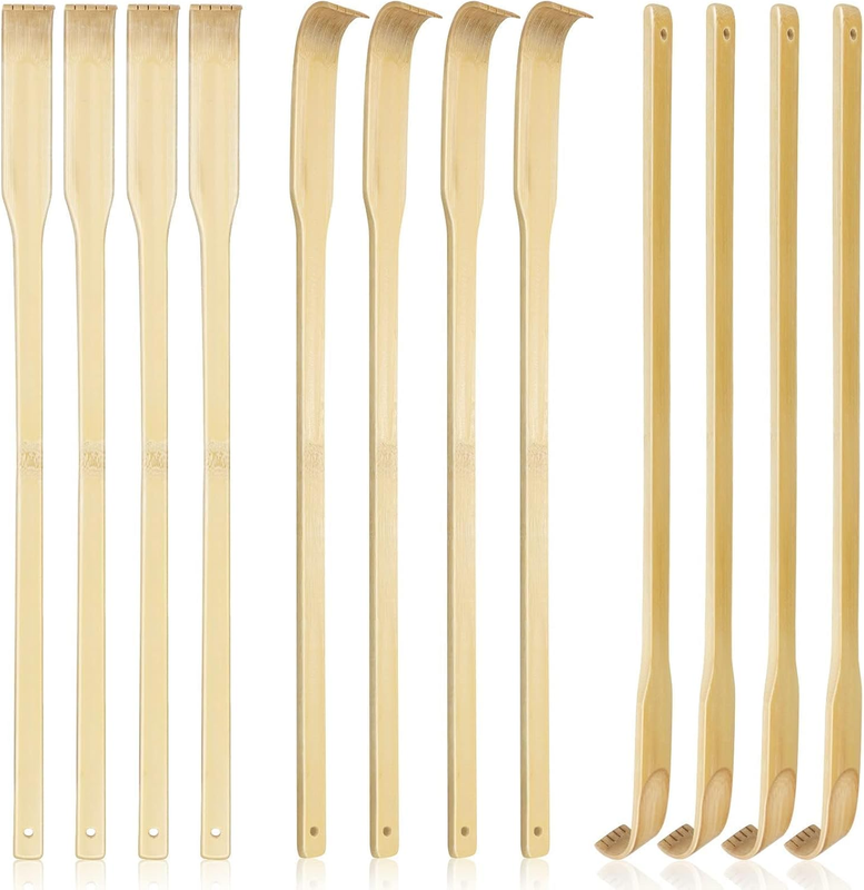 12 Pcs 16.5 Inch Natural Bamboo Back Scratchers for Adults