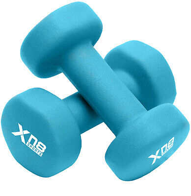 XN8 Neoprene Dumbbells 0.5-10kg Weights Pair Fitness Home Gym Training Dumbells