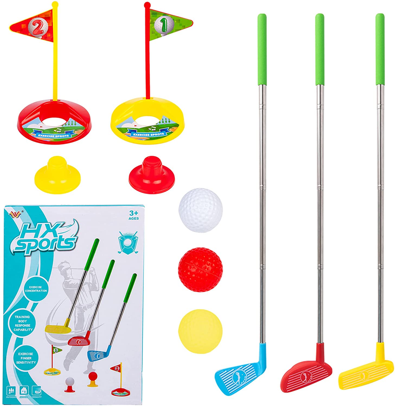 Set, Retractable Toy Golf Clubs For Toddlers, Mini Golf Set 