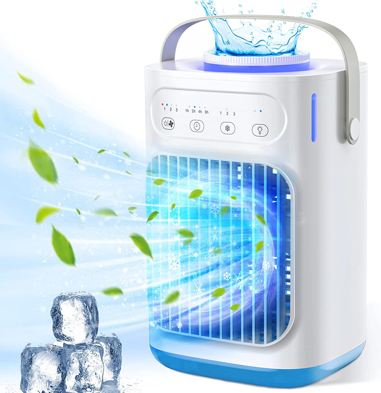 S, Mini Air Conditioner Portable For Room With 3 Speeds,