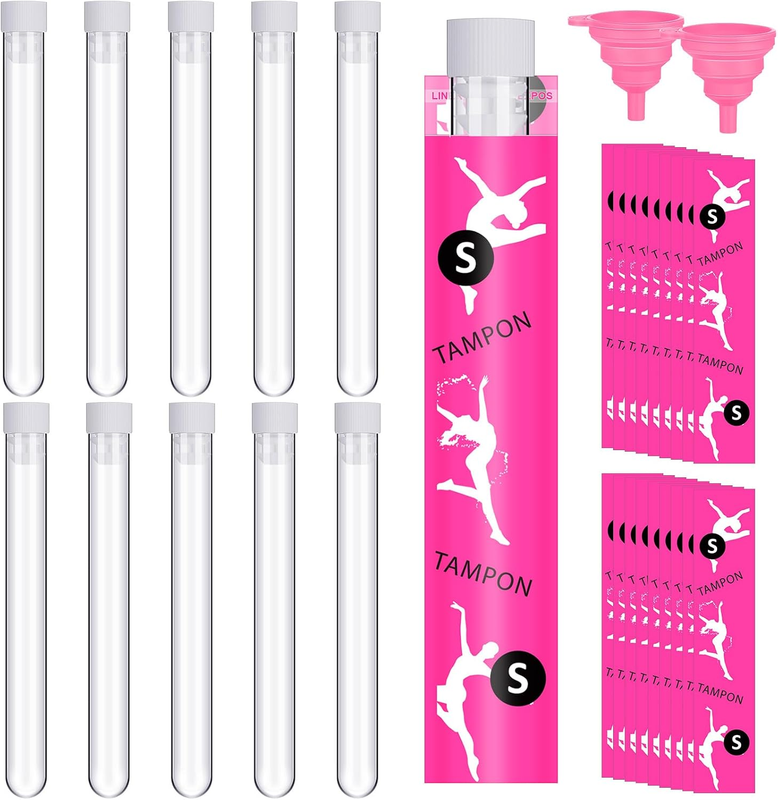 Suclain 30 Pcs Tampon Flasks for Women Hidden Liquor Tubes with Funnel