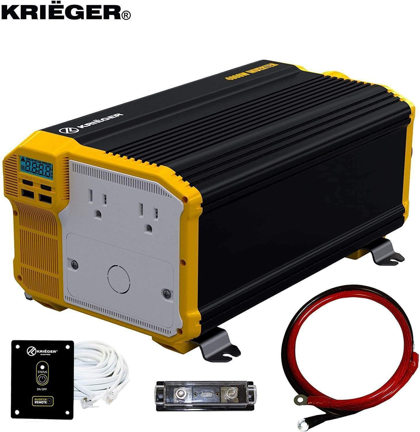 Refurbished Krieger 4000 Watts Inverter 12V to 110V Modified Sine Wave Inverter