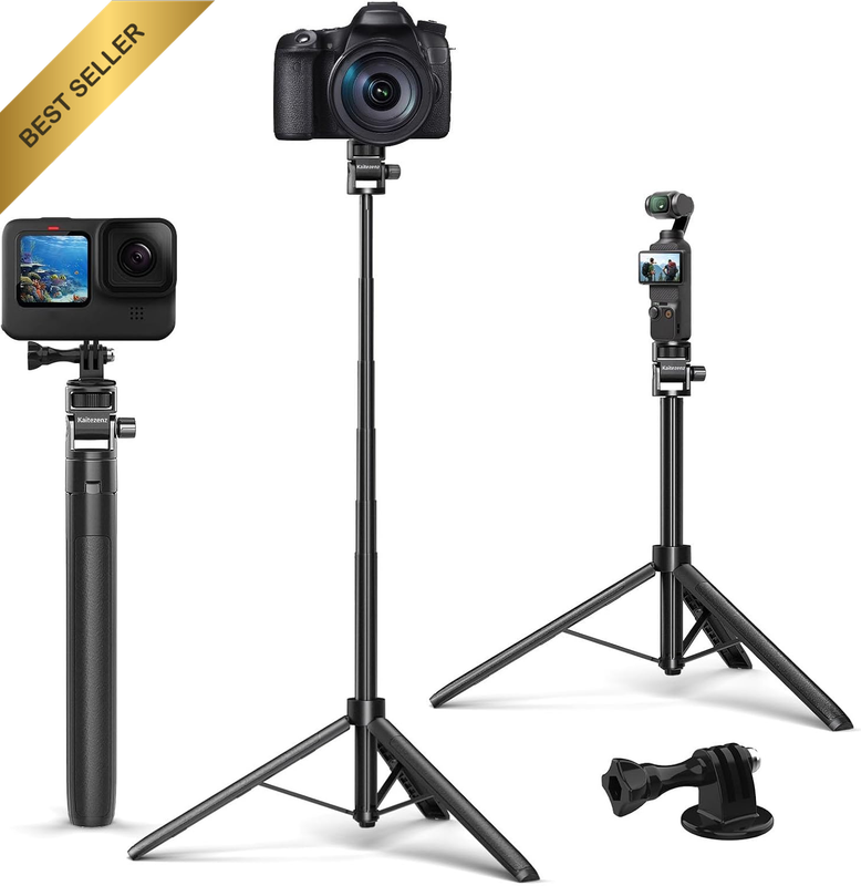 162Cm Selfie Stick Tripod for Gopro Camera,  Long Telescopic Tripod Stand Selfie