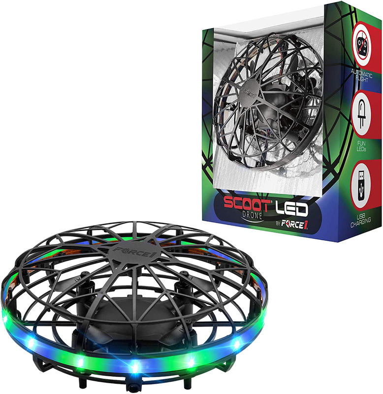 Force1 Scoot LED Hand Operated Drone for Kids or Adults - Hands Free Motion Sens