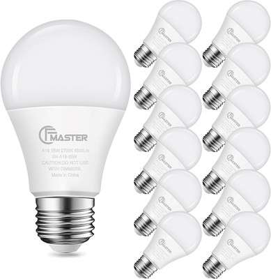 A19 LED Light Bulb, 100W Equivalent Light Bulbs, 15W 2700K Warm White, 1500 Lume