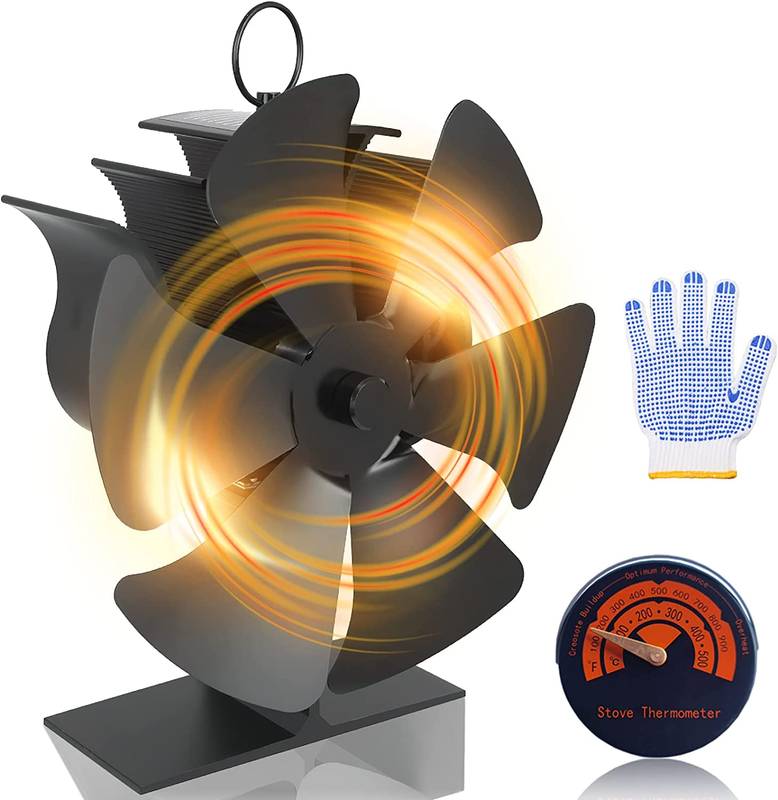 Silent Fireplace Stove Fan Heat Powered For Stove/Pellet/Log