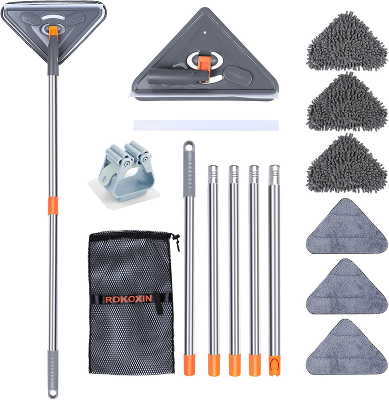 Wall Cleaner Mop with Long Handle, 85 Inch - Baseboard Duste