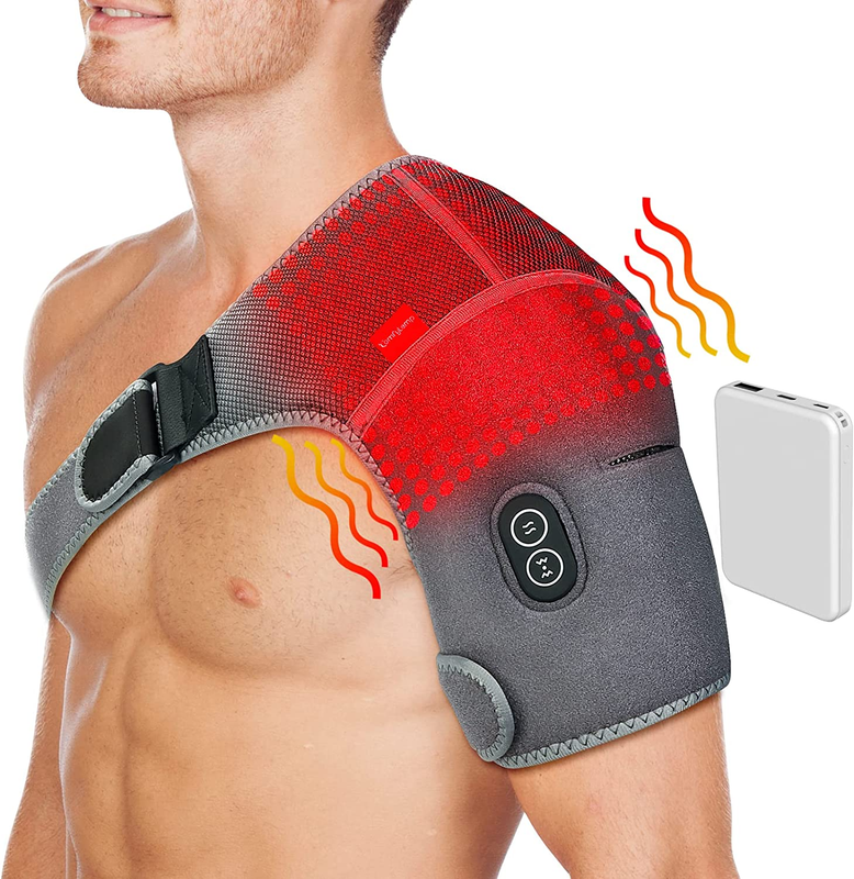 With Massage, Cordless Heated Shoulder Brace With Battery F