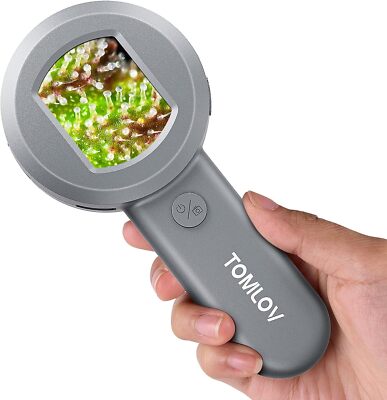 TOMLOV 2'' Handheld Coin Magnifier for Collectors Digital Microscope for Trichome