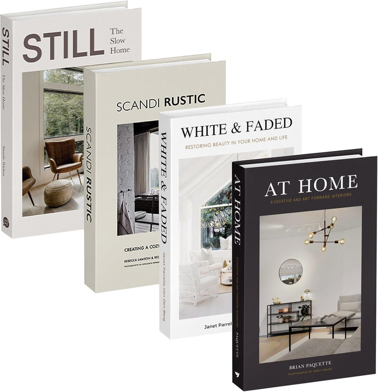 Faux Decorative Books for Home Decor -  Fake Hollow Books Stack, Cardboard Decor