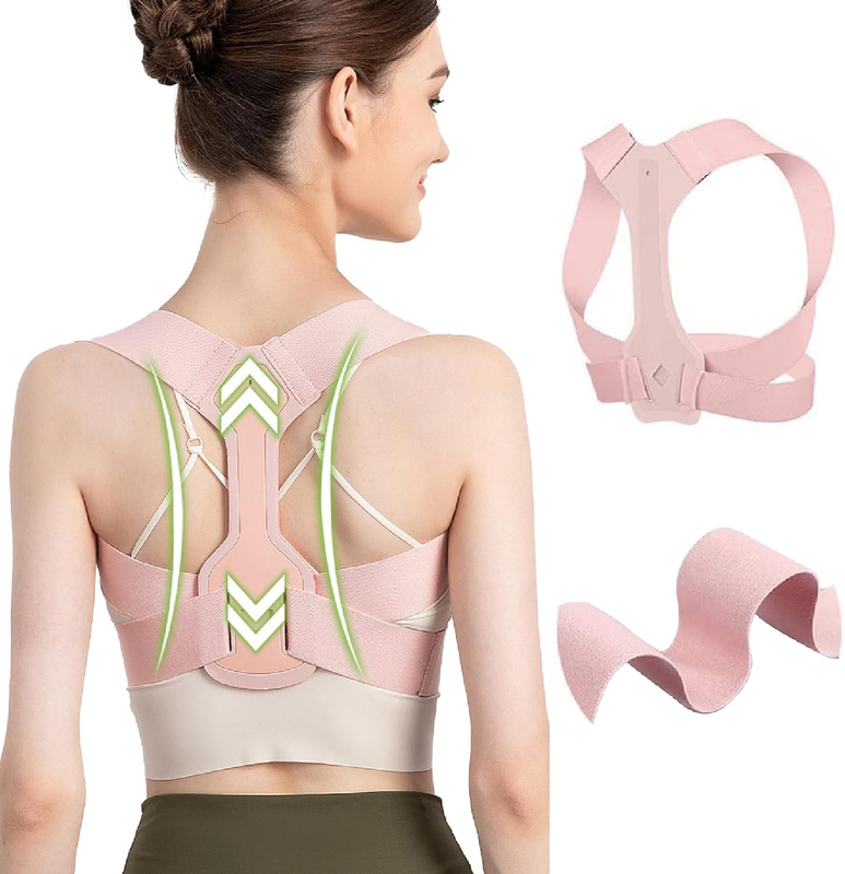 Updated Posture Corrector for Women, Adjustable Upper Back Brace for Clavicle Su
