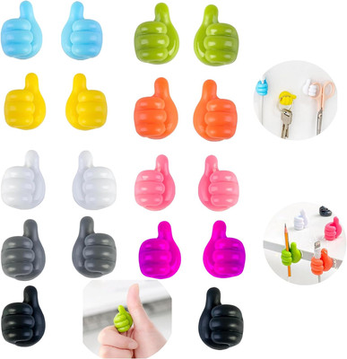 18Pcs Thumbs up Wall Hook - Thumbs up Shape Wall Hook,Small Stocking Stuffers, S