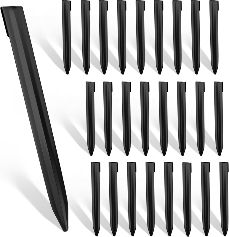 Landscape Edging Stakes, 26Pcs 12Inch Corrugated Metal Garden Stakes Steel Bende