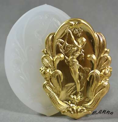 GODDESS SILICONE MOLD fairy lady sugarcraft resin fimo polymer clay mould soap 
