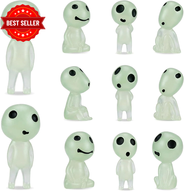 10PCS Fairy Garden Accessories Tree Elves Glow in Dark Garden Alien Decor Miniat