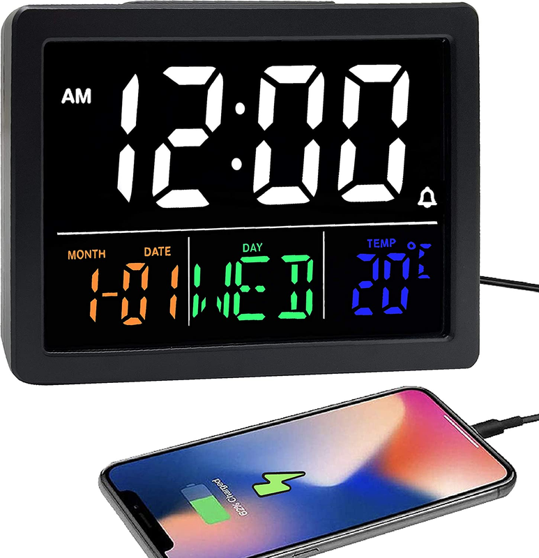 Digital Alarm Clock, with 5.5" Large LED Time Display, Adjus