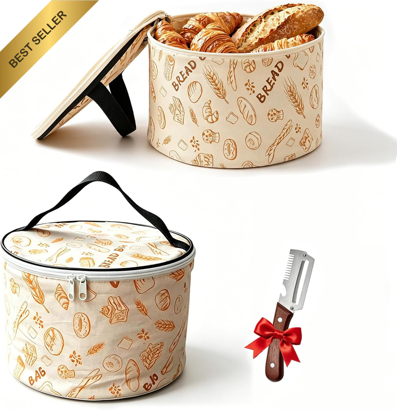 2 Pack Beeswax Bread Bag for Homemade Bread,Bread Bag Large 17X13 Inch | 1 Multi