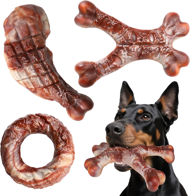 Tough Dog Chew Toy Aggressive Chewers Indestructible Large Dogs Teeth Cleaning