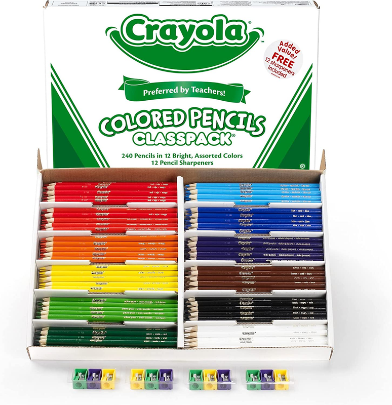 Bulk Classpack Classroom Supplies 12 Colors May Vary 240 Cou
