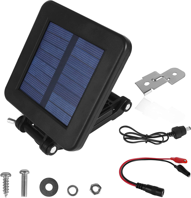 6-Volt Solar Panel for Deer Feeder with an Adjustable Mounting Bracket and Allig