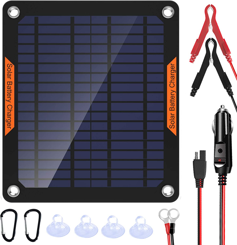 Waterproof Solar Battery Maintainer Car RV Charger 12 Volt Tender Trickle 5W