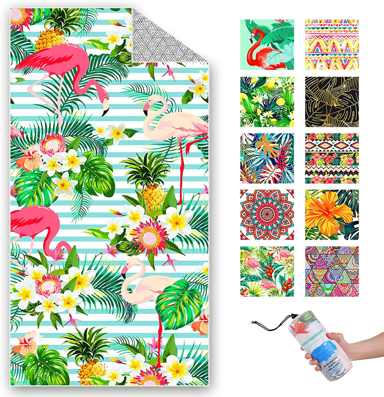 , Super Absorbent Sand Free Microfiber Beach Towels F
