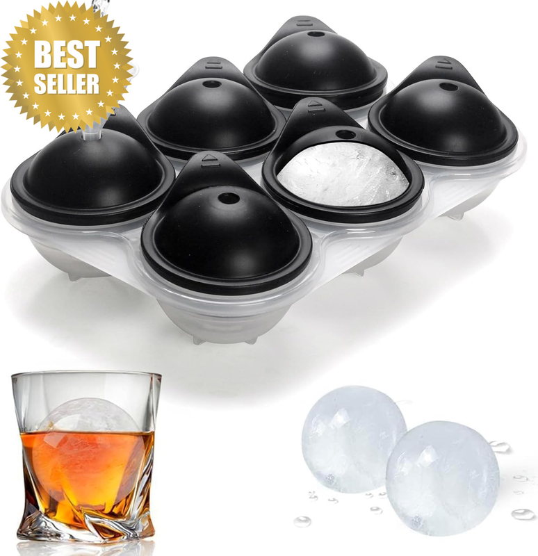 Ice Ball Maker,Reusable Ice Cube Trays, 1Pcs Easy Release Silicone round Ice Sph