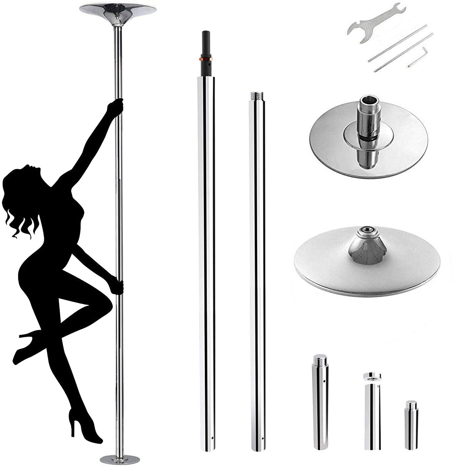 Pole Dance Stange 45mm Profi Tanzstange Static Spinning Edelstahl Tabledance