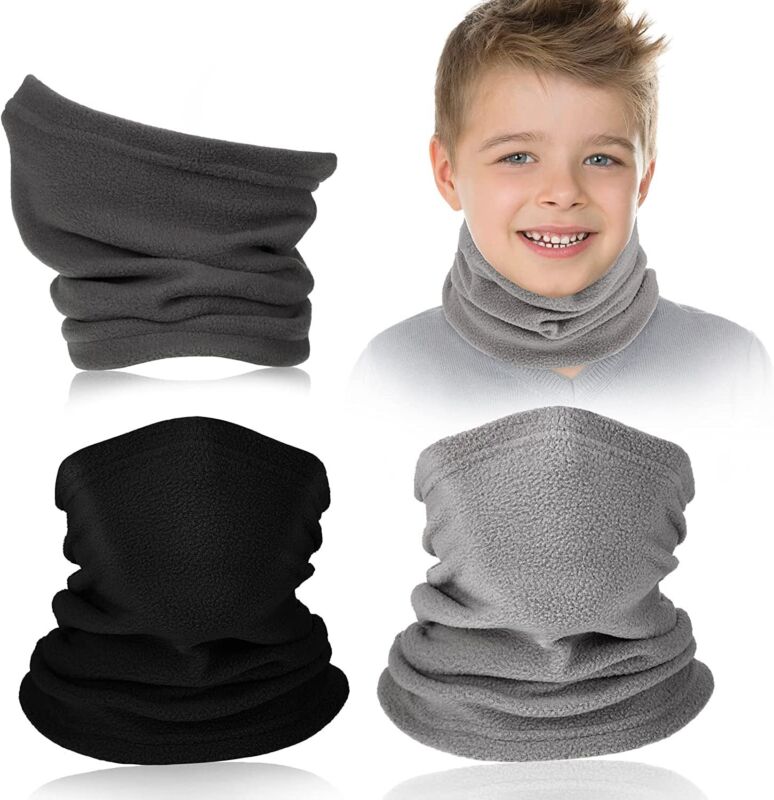 Kids Youth Neck Warm Gaiter Winter Fleece Skiing Face Mask Scarf for Boys Girls