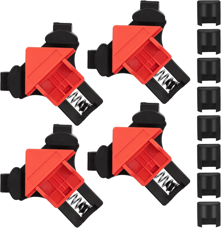 12Pcs 90 Degree Corner Clamps Set, Heavy Duty Woodworking Right Angle Clamps Adj