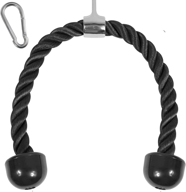 Deluxe Tricep Rope Cable Attachment, 27 & 36 Inch with 4 Colors, Exercise Machin