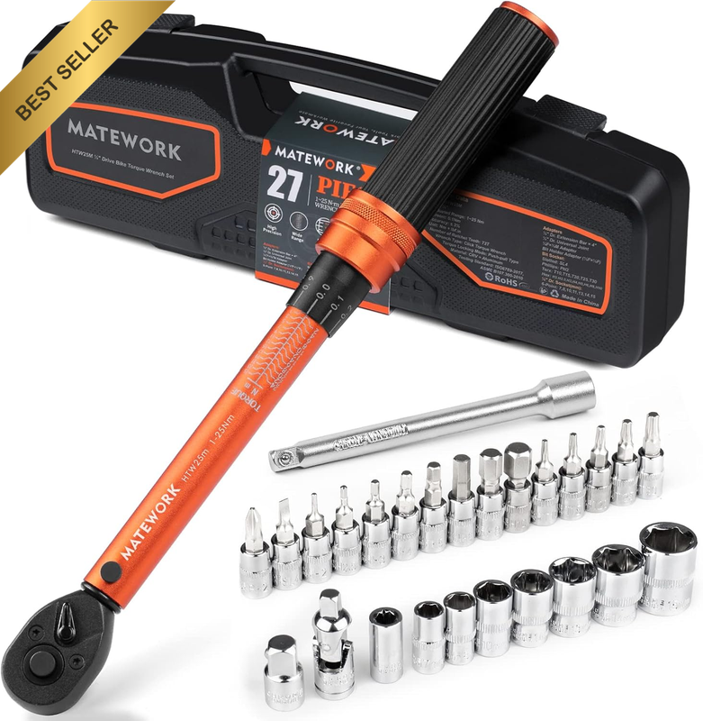 1/4 Inch Drive Click Torque Wrench Set and 3/8'' Drive Breaker Bar