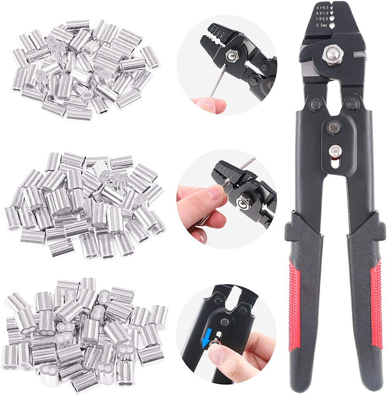 Up to 2.2mm Wire Rope Crimping Tool Wire Rope Swager Crimper Fishing Crimping To