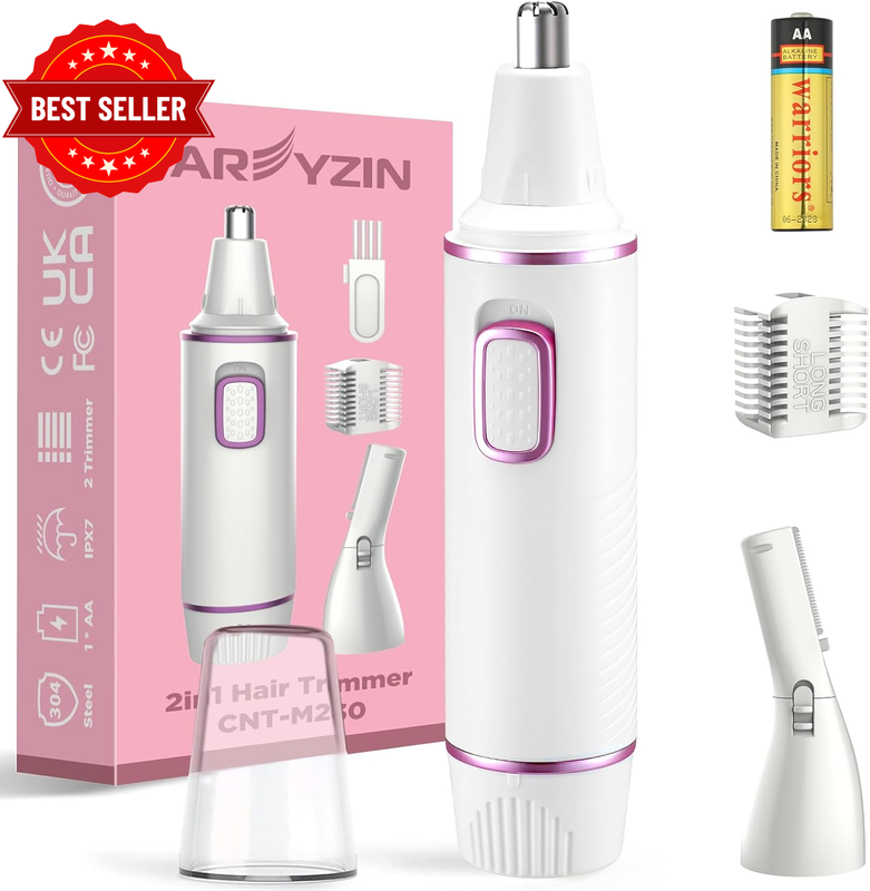 Nose Hair Trimmer for Women-2025 Professional Painless Eyebrow Trimmer and Nose 