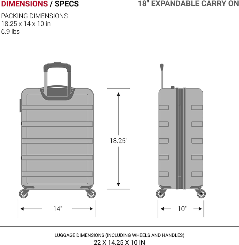7366 Hardside Expandable Luggage with Spinner Wheels, Cobalt, Carry-On 19-Inch