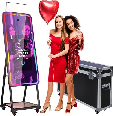Mirror Photo Booth with APP HD Camera Magic Shell Stand Selfie Touch Screen 32''