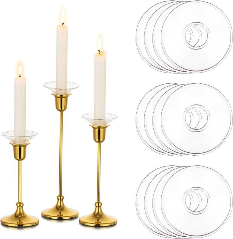 Candle Drip Protectors for Candle Stick Candle Holder, Clear