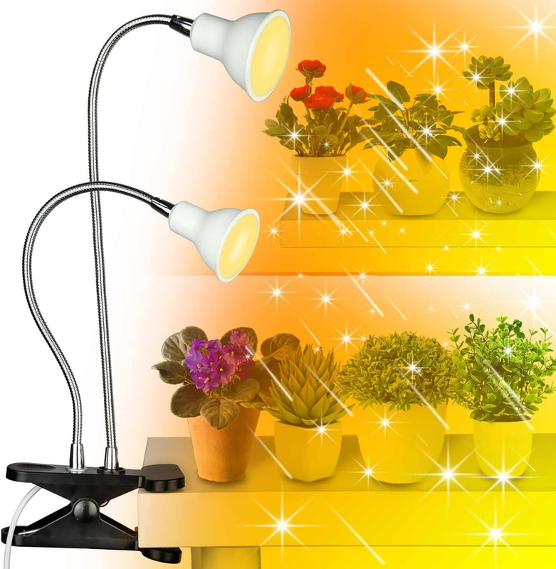 - Dual Head Clip-on Lamp For Indoor Plant Seedlings
