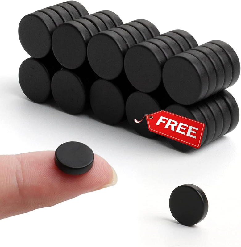 30 Pcs 10 X 2.6 Mm Black Small Tiny Magnets | Refrigerator M