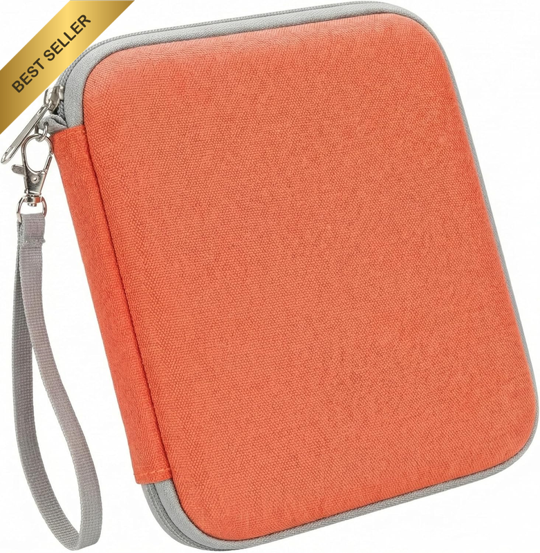 Card Zipper Storage Box, 80-Compartment Card Storage Book, Travel Card Holder, f