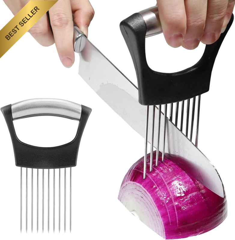 Onion Holder for Slicing, Lemon Slicer Onion Cutter for Slicing, Vegetable Cutte