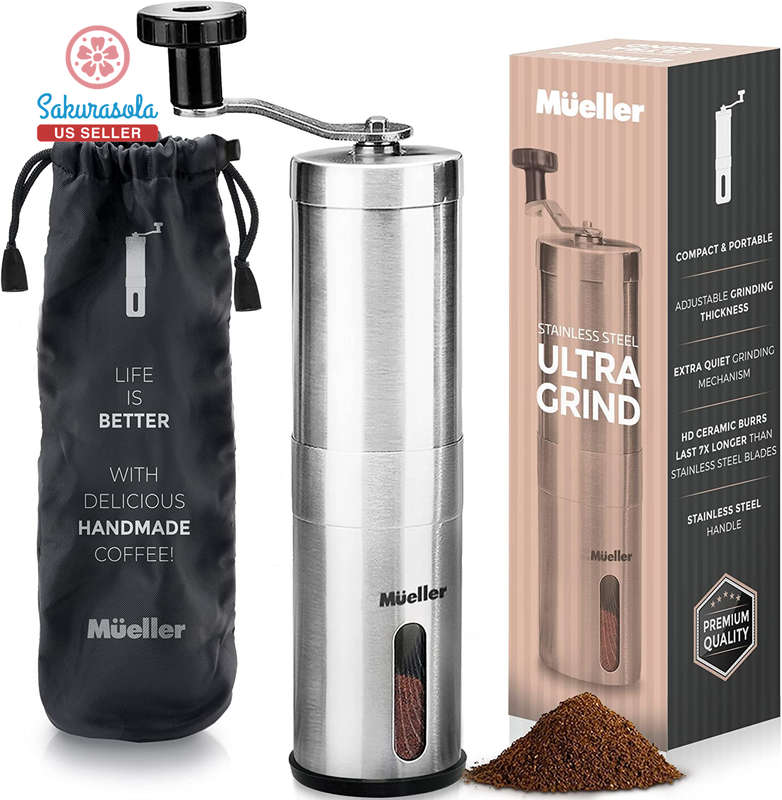 Mueller Manual Coffee Grinder for French Press/Turkish - Strongest and Heaviest