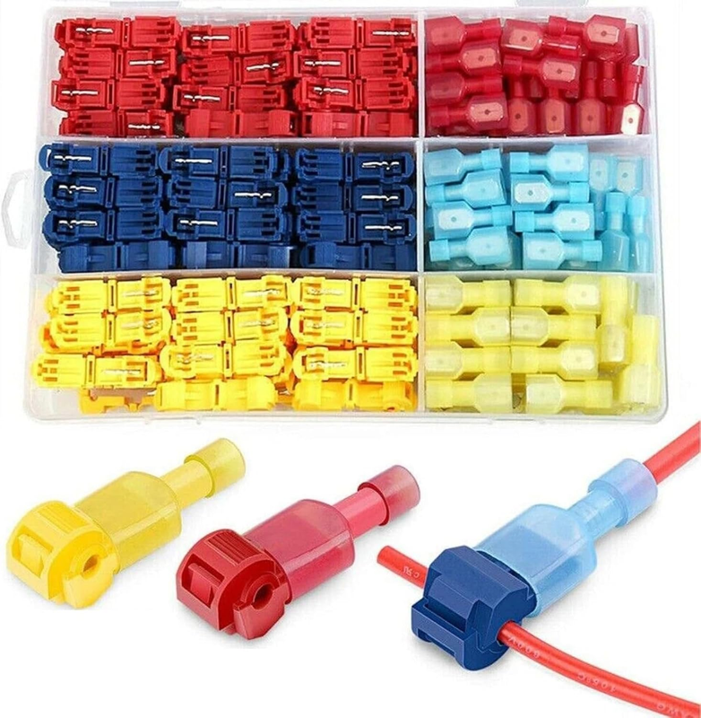 180PCS T Tap Wire Connectors Male Spade Terminals,90Pairs Auto Quick Splice Elec