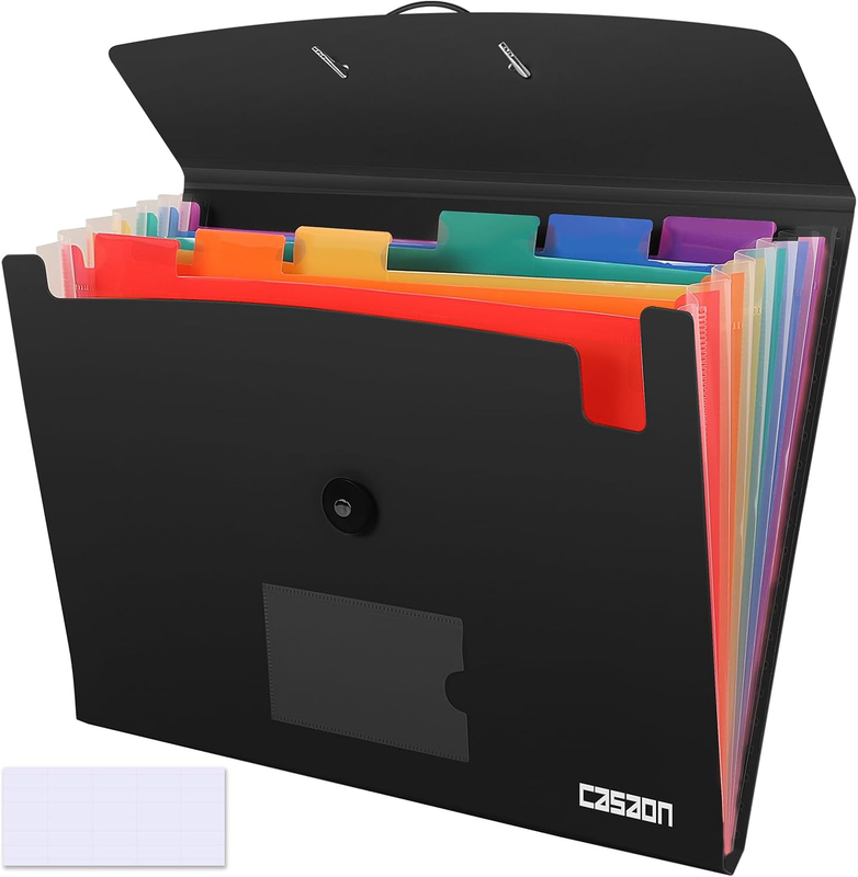 7 Pocket Accordian File Folders, Expanding File Folder A4 Lett...