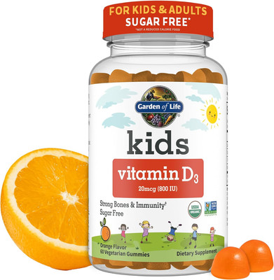 Garden of Life Kids Organic Vitamin D3 Gummies with 800 IU (100% Daily Value) fo